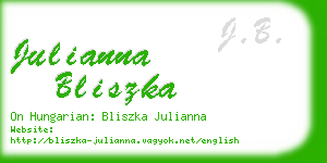 julianna bliszka business card